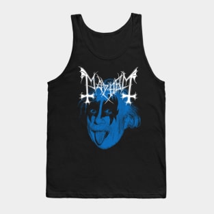 90 Black Metal Mashed Up Tank Top